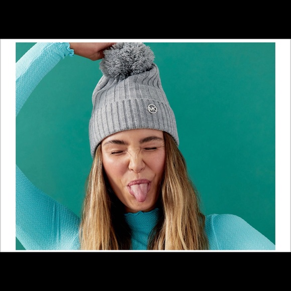 Michael Kors Beanie Hat with Pom - Picture 3 of 9